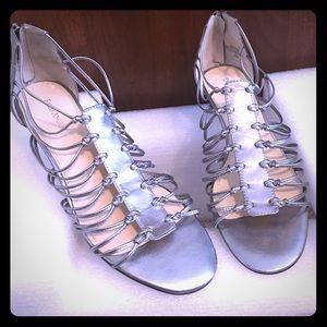 Enzo Angiolini silver sandals size 9 1/2 M